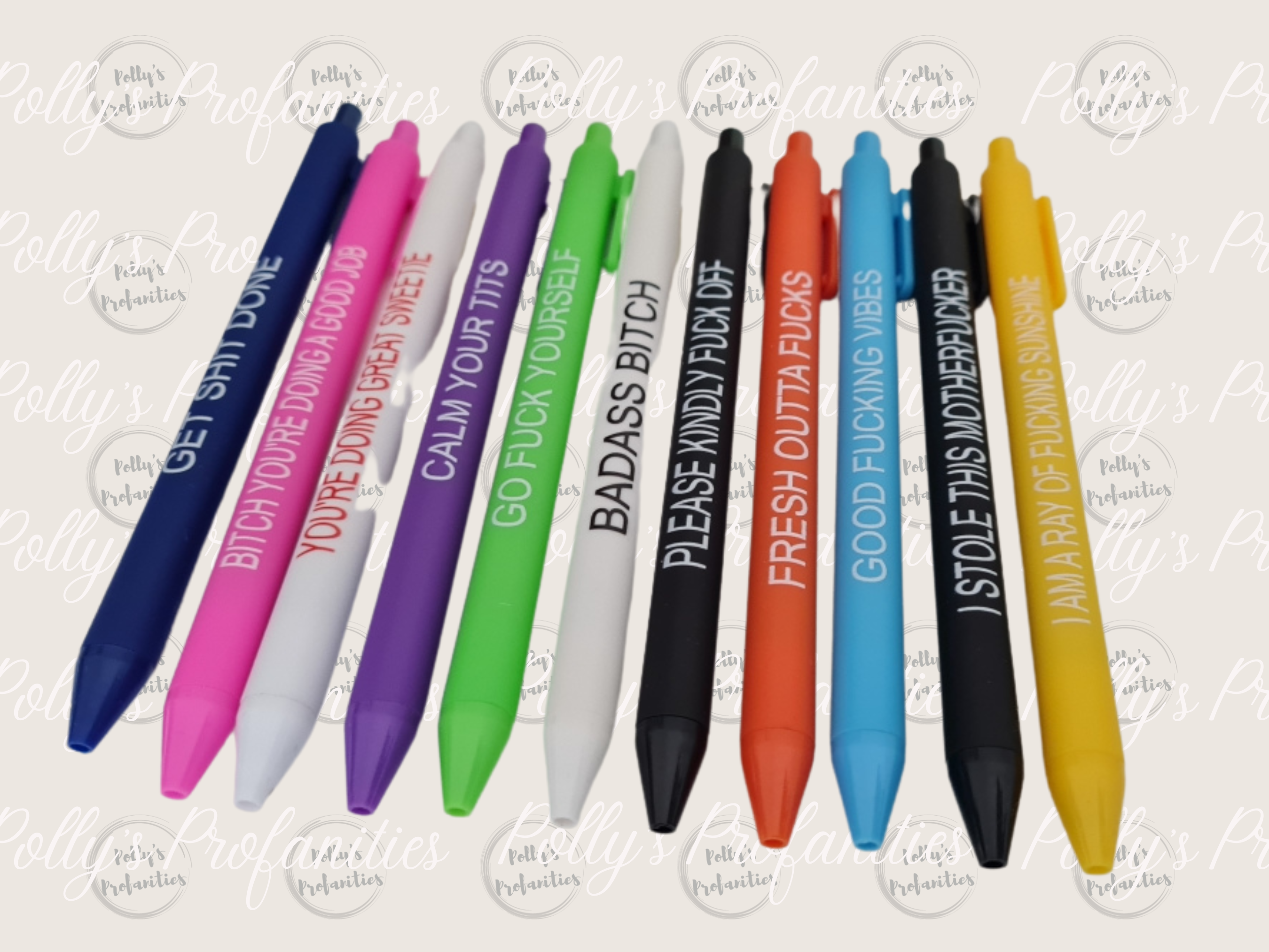  Cityhermit 11Pcs Funny Pens Set for Adults, Swear